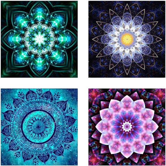 5D Diamond Painting Kits, 4 Pack DIY Full-Crystal Rhinestone Painting