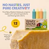 Honeysticks 100% Pure Beeswax Crayons 12 Pack Pastel Non Toxic view 2