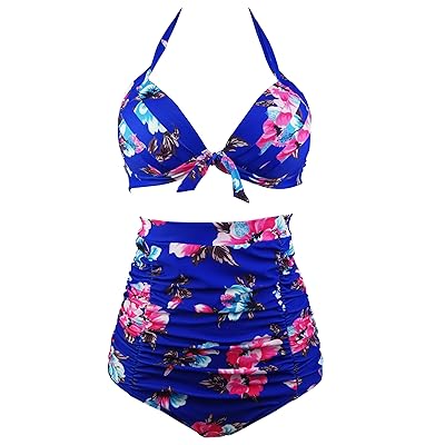 COCOSHIP Retro 50s Floral High Waist Bikini Set Angola Ubuy