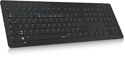 Speedlink Athera XE Bluetooth Tastatur (bis zu 5 Geräte über BT gleichzeitig nutzbar, Vollformat-Tastenfeld inklusive Pfeil- 