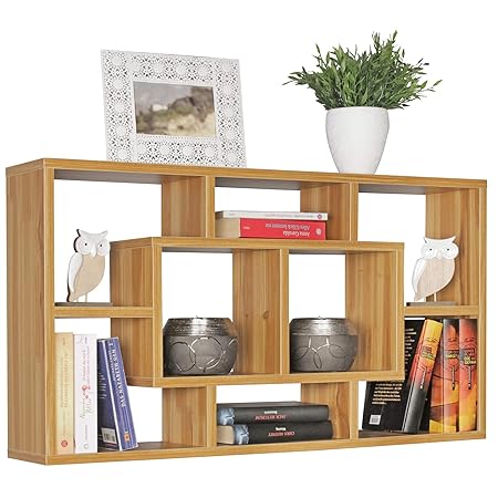 FineBuy Wandregal Andy 85 x 47,5 x 16 cm MDF-Holz Hängeregal modern | Design Wandboard freischwebend | Holzregal offen zum Hä
