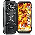 DOOGEE S Cyber Rugged Smartphone Android 14, 10800mAh Battery Rugged Phone, 20GB RAM + 256 ROM, 6.58" FHD+IPS Waterdrop Screen, 50MP AI Camera/Dual SIM Unlocked/Octa Core/OTG/GPS, Silver