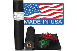 Bryco Goods Black Kraft Paper Roll - 18 Inch x 100 Feet - Ideal for Packing, Shipping, Arts & Crafts, Poster, Bulletin Board, Decorations, Bouquet, Gift Wrapping - Made in The USA