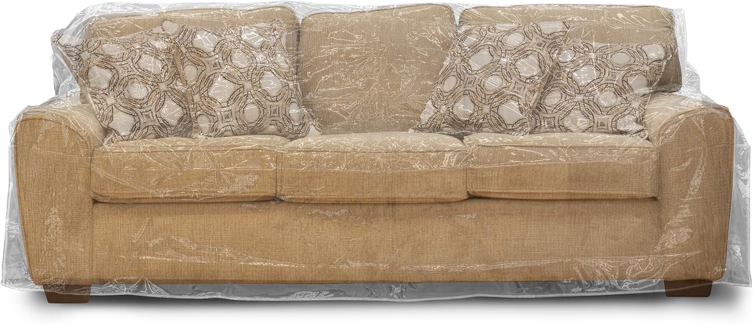 Besti Plastic Couch Cover for Pets - Clear Slipcovers for Big Sofas - Dust, Water, Dirt Furniture, Upholstery Protectors for Home, Living Room - Dog and Cat Scratch, Pee and Sit Deterrent - 96x42x40: Kitchen & Dining