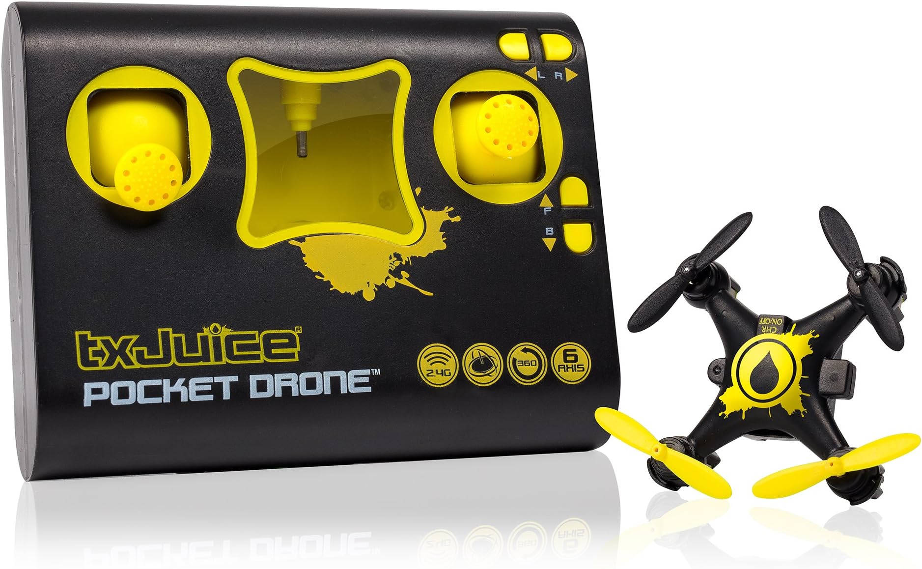 TX Juice Ai Pocket Drone - Quadcopter with Patented Ai for Auto take off, Auto Hover and One Thumb Control