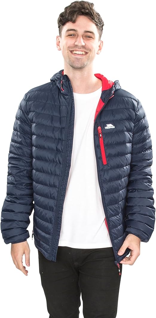 trespass mens digby down fill padded hooded jacket