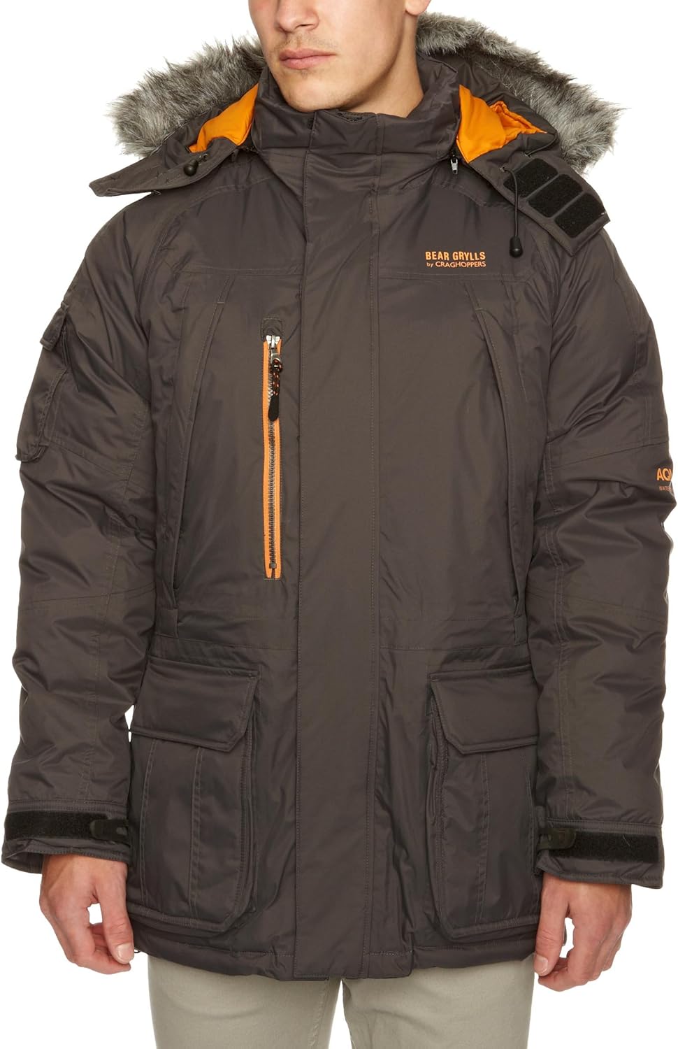 Bear Grylls Men's Polar Jacket, Black Pepper, Medium Clothing