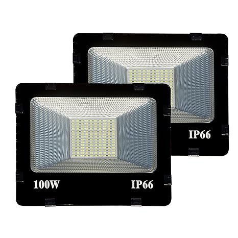 MLD Ultra Slim Outdoor LED Flood Light, 100 Watt -Pack of 2