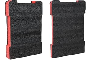 RSOISE 2-Pack Tool Box Foam Insert 48-22-8435 Fit for Milwauke Packout Cases, Protective Foam Organizer for Fragile Tools, Shockproof Cushioned Support