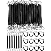 Fiada 50 Pcs Retractable Spring Coil Keychain Bulk Coil Lanyard Keychains Spiral Wrist Coiled Key Chain for Purse Keys Wallet