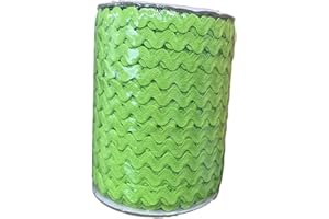 AUNHIRU Multiple Colors Available Rick Rack Trim for Crafting and Sewing, 10yards (Light Green)