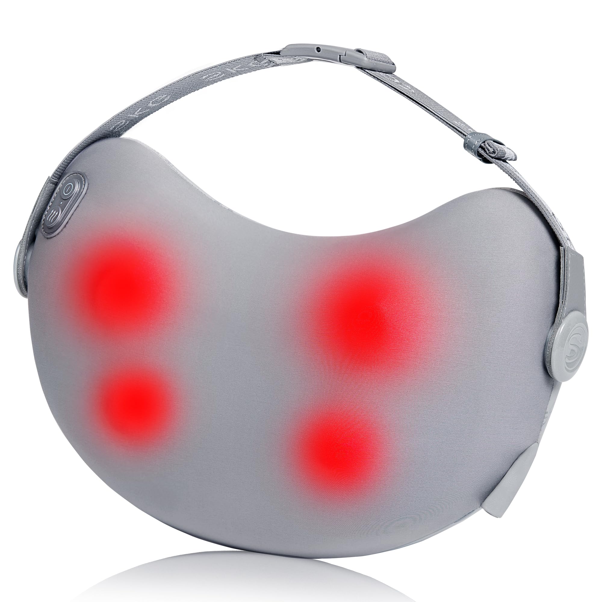 SKG Shiatsu Back Massager for Pain Relief Deep Tissue with Heat 4D Kneading Cordless Electric Massage Pillow Christmas Gifts for Men Women Dad Mom Grandpa