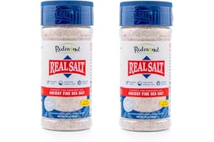 Redmond Real Sea Salt - Natural Unrefined Gluten Free Fine, 10 Ounce Shaker (2 Pack)