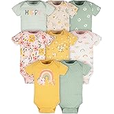 Gerber baby-girls 8-pack Short Sleeve Onesies Bodysuits