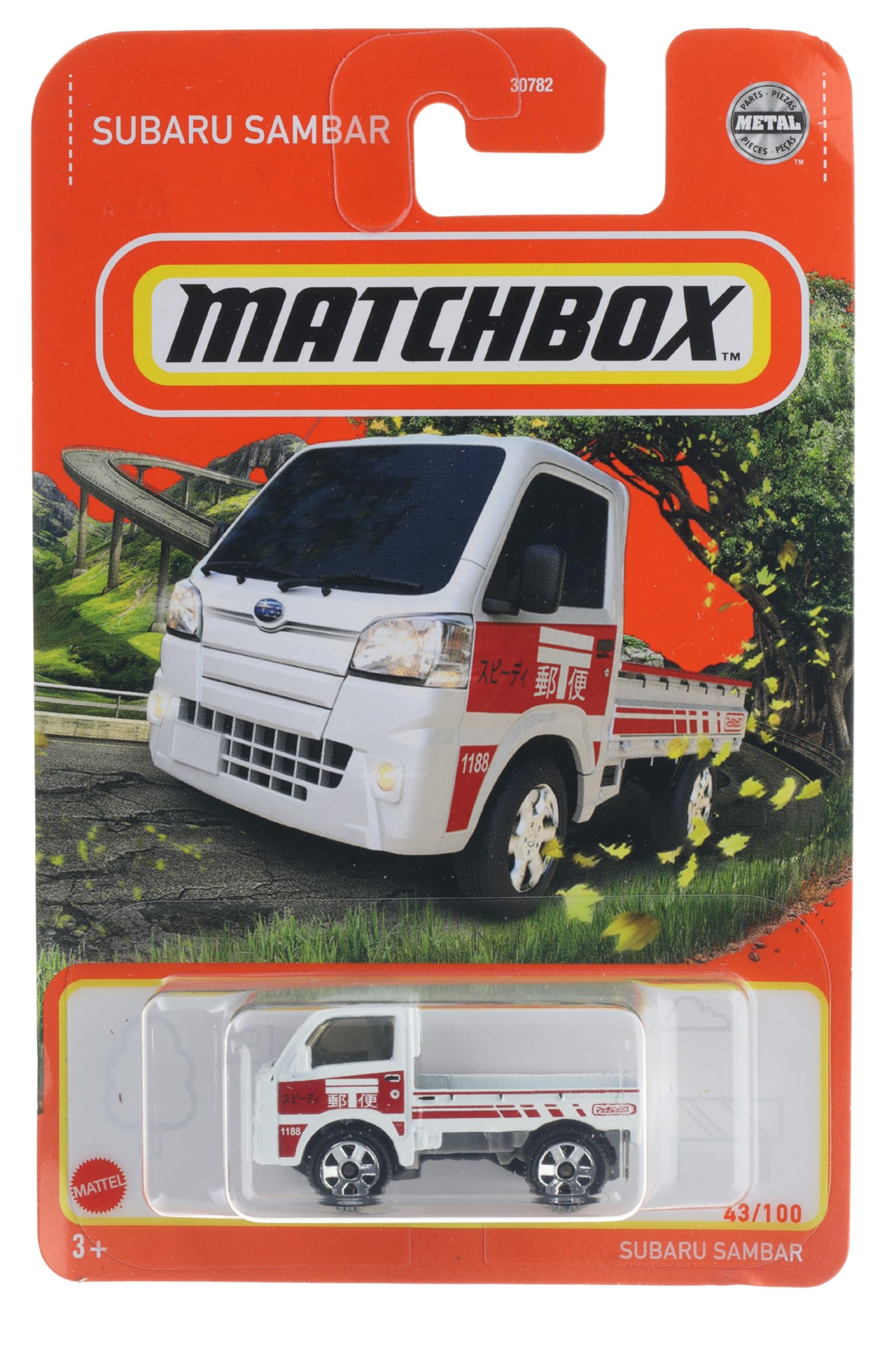 Hot Wheels Matchbox 2022 Subaru Sambar - White/Red - 43/100 - 1:64 Scale Diecast Car - Mint/NrMint - All Ages - Children & Adult Collectors