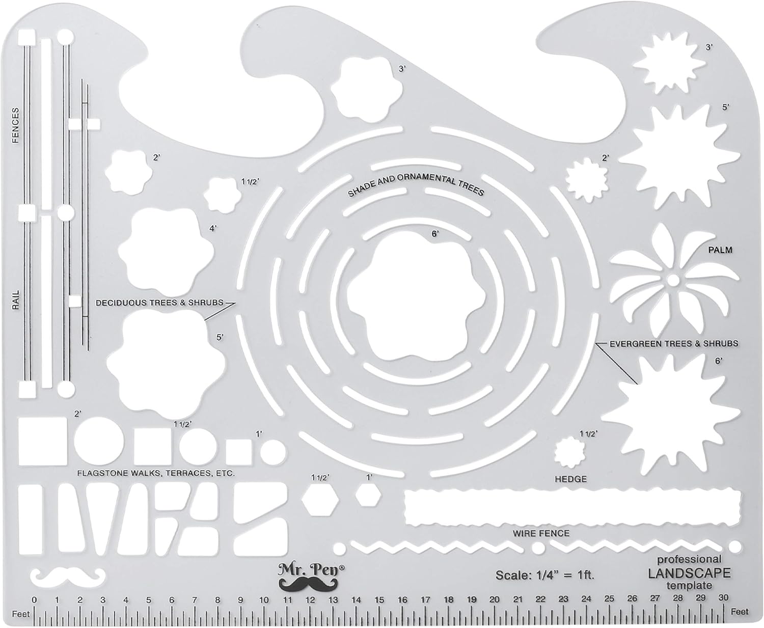 Mr. Pen- Landscape Templates, Architectural Templates, Drafting Tools, Landscaping Tools, Landscape Design Template, Drawing Template, Template Architecture, Drafting Ruler Shapes, Drawing Stencils: Arts, Crafts & Sewing