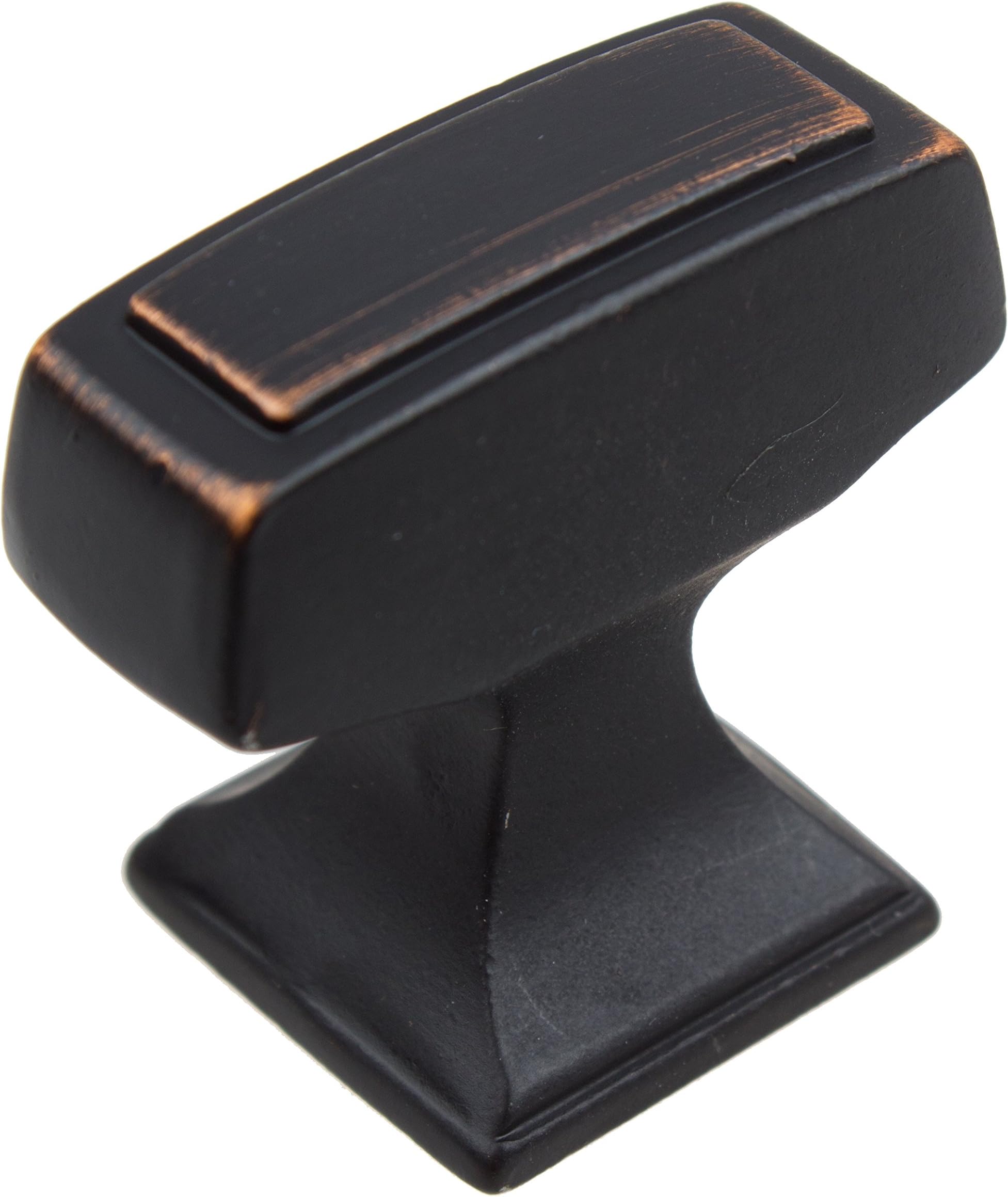 GlideRite Hardware 87390-ORB-10 1.125 inch Rectangle Deco Oil Rubbed Bronze Cabinet Knobs 10 Pack