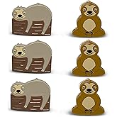 Sloth Bag Clips, 6 Woodland Sloth Chip Clip Set, Tight Food Saver, Snack Bag Sealer, Chip Clips Bag Clips Food Clips, Air Tig