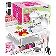 Royalsellpro Mini Sewing Machine with 123 Pcs Sewing Kit for Beginners, Dual Speed Portable Sewing Machine with Light and Finger Guard, Electric Sewing Machine Suitable for Household, Travel