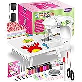 Royalsellpro Mini Sewing Machine with 123 Pcs Sewing Kit for Beginners, Dual Speed Portable Sewing Machine with Light and Finger Guard Suitable for Household, Travel