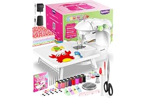 Royalsellpro Mini Sewing Machine with 123 Pcs Sewing Kit for Beginners, Dual Speed Portable Sewing Machine with Light and Finger Guard Suitable for Household, Travel