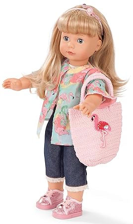 Götz 1990310 Precious Day Girls Jessica Puppe Flamingo Love - 46 cm große Stehpuppe, Blonde Lange Haare, Blaue Schlafaugen 7-