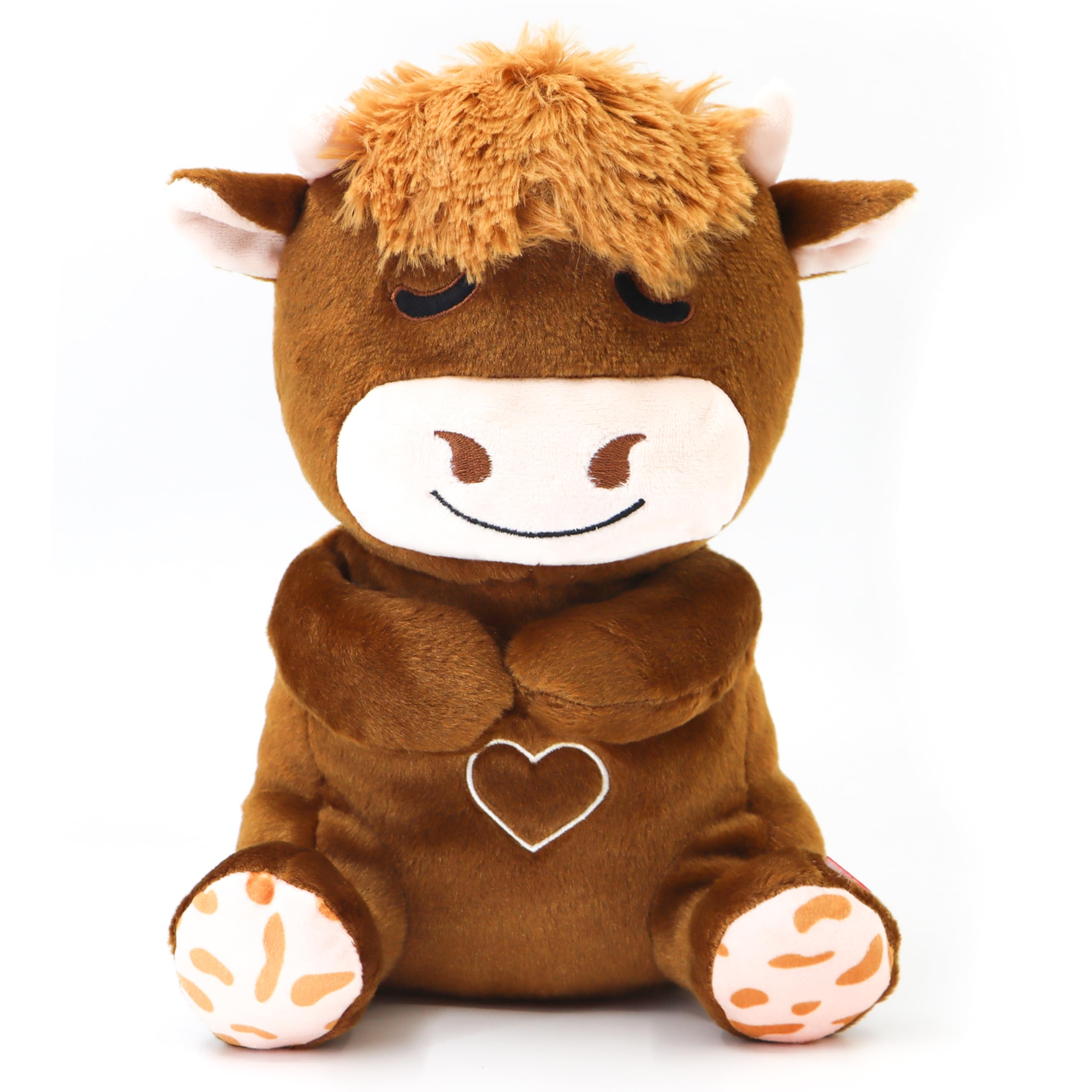 Photo 1 of Highland Cow Plush Baby Sleep Soother - Heartbeat Stuffed Animal with Calming Light, White Noise, Shush, and Mother's Heartbeat for Newborns, Boys & Girls