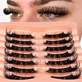 Mink Lashes Wispy False Eyelashes Fluffy D Curl Faux Mink Lashes 14mm Natural Look False Lashes Short Strips Lashes by Focipe