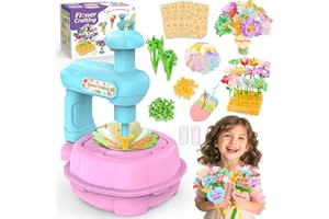 Wwzzey Fabric Flower Bouquets Toys - Arts and Crafts for Kids Ages 4-8 8-12, Kids Crafts DIY Kit with Blessing Cards, Birthday Christmas Gifts for 4 5 6 7 8+ Year Old Girls Boys