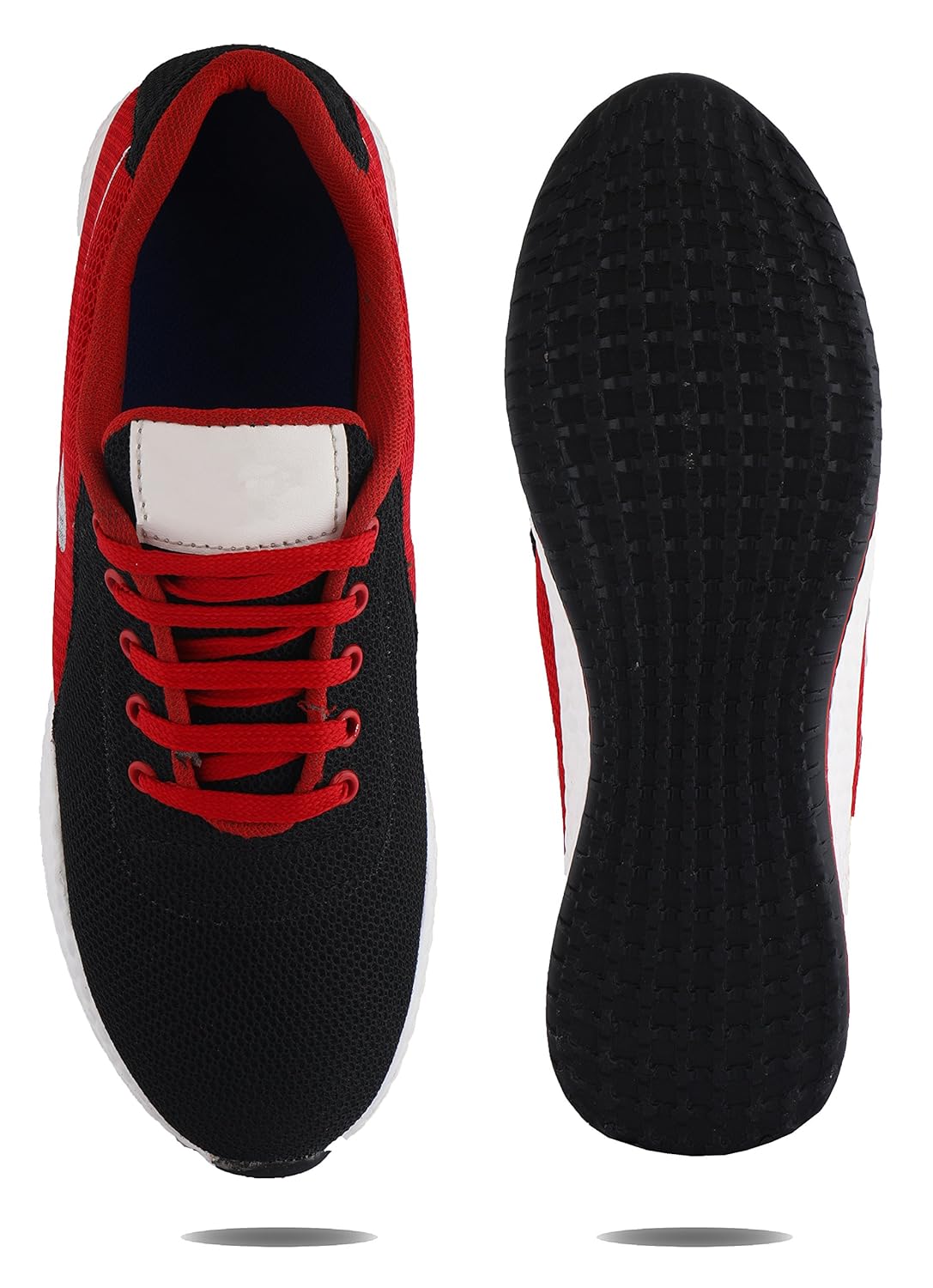 redfoot unisex red leather running shoes