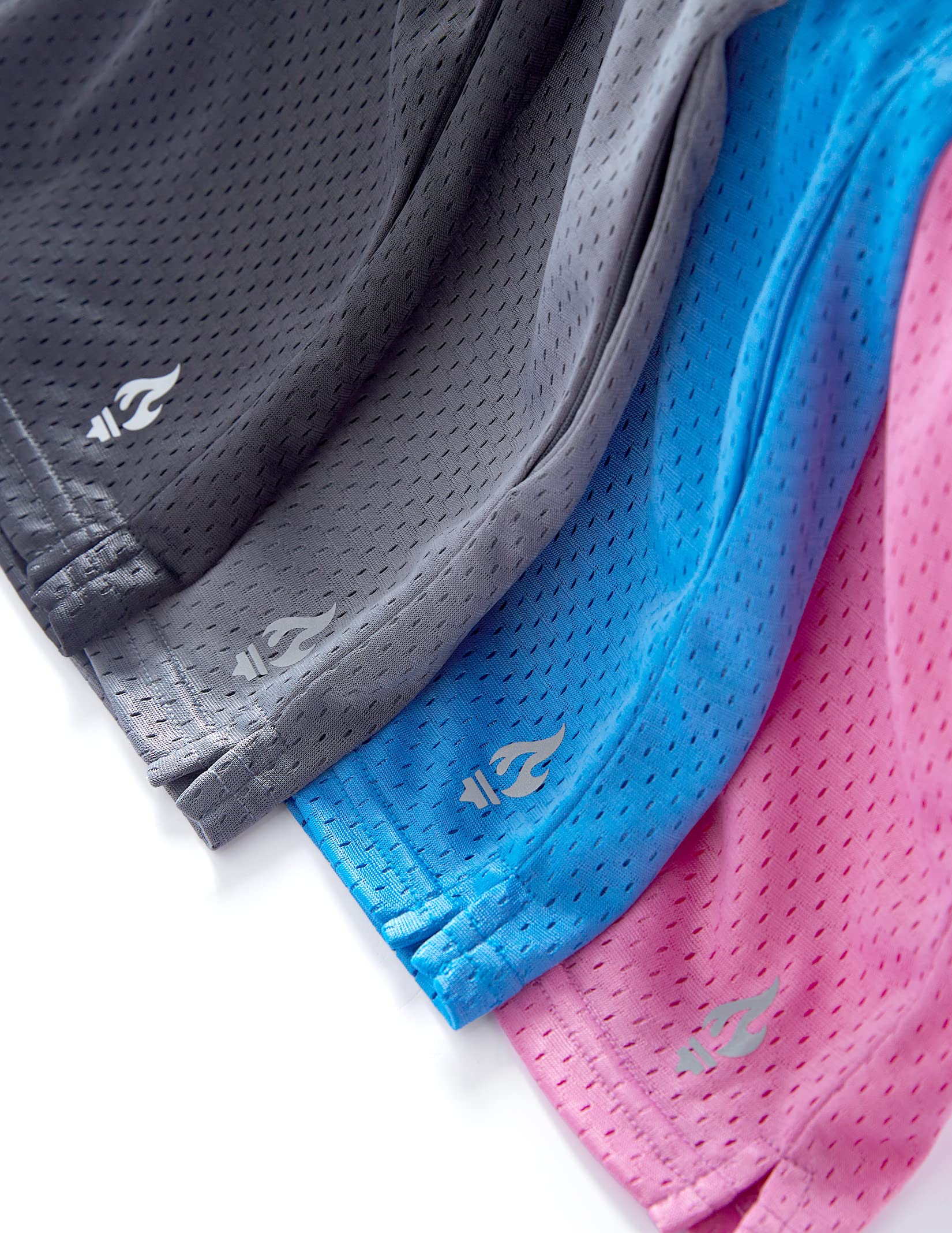 Liberty Pro 4 Pack: Girls Athletic Shorts with Pockets, 3