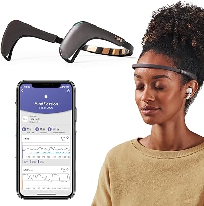MUSE 2 Brain-Sensing Headband Grey Meditation Assistant iOS Android