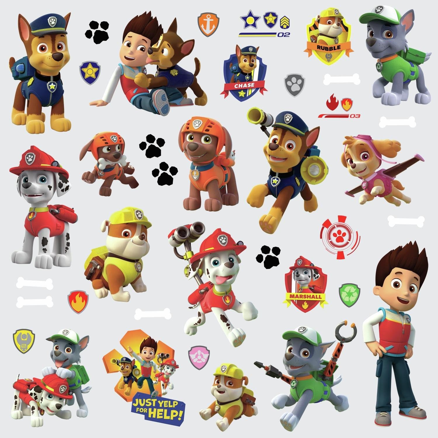 RoomMates Paw Patrol Peel And Stick Wall Decals: Toys & Games