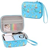 Kids Camera Case Compatible with ESOXOFFORE, for Dylanto, for Cimizi, for DUDUDRAGON for Instant Print Camera and Print Paper, Cute Hard Camera Storage Bag for Boys and Girls, Case Only (Blue)