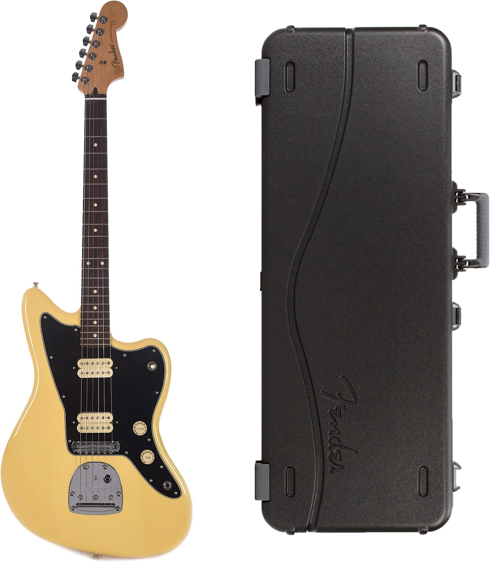 Fender Player Jazzmaster PF Buttercream Bundle w/Fender Molded Hardshell Case