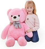 IKASA Giant Teddy Bear 78cm Pink Soft Toy Plush Gift EN71 ASTM view 1