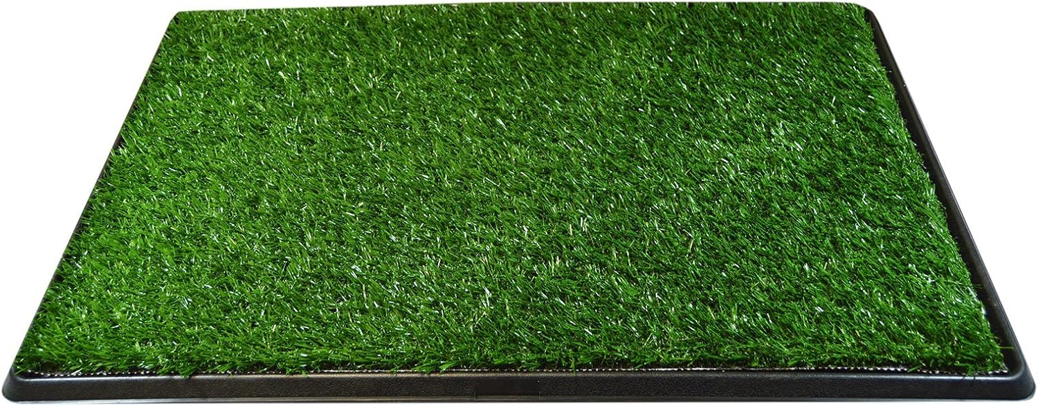 Downtown Pet Supply Dog Pee Potty Pad, Bathroom Tinkle Artificial Grass Turf, Portable Potty Trainer Full System, Trays, and Replacement Grass (16" x 20", 20" x 25", 20" x 25" with Drawer, 25" x 30")