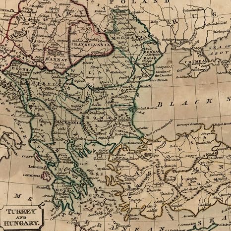 Amazon Com Turkey Hungary Greece Hungary Black Sea Servia 1821