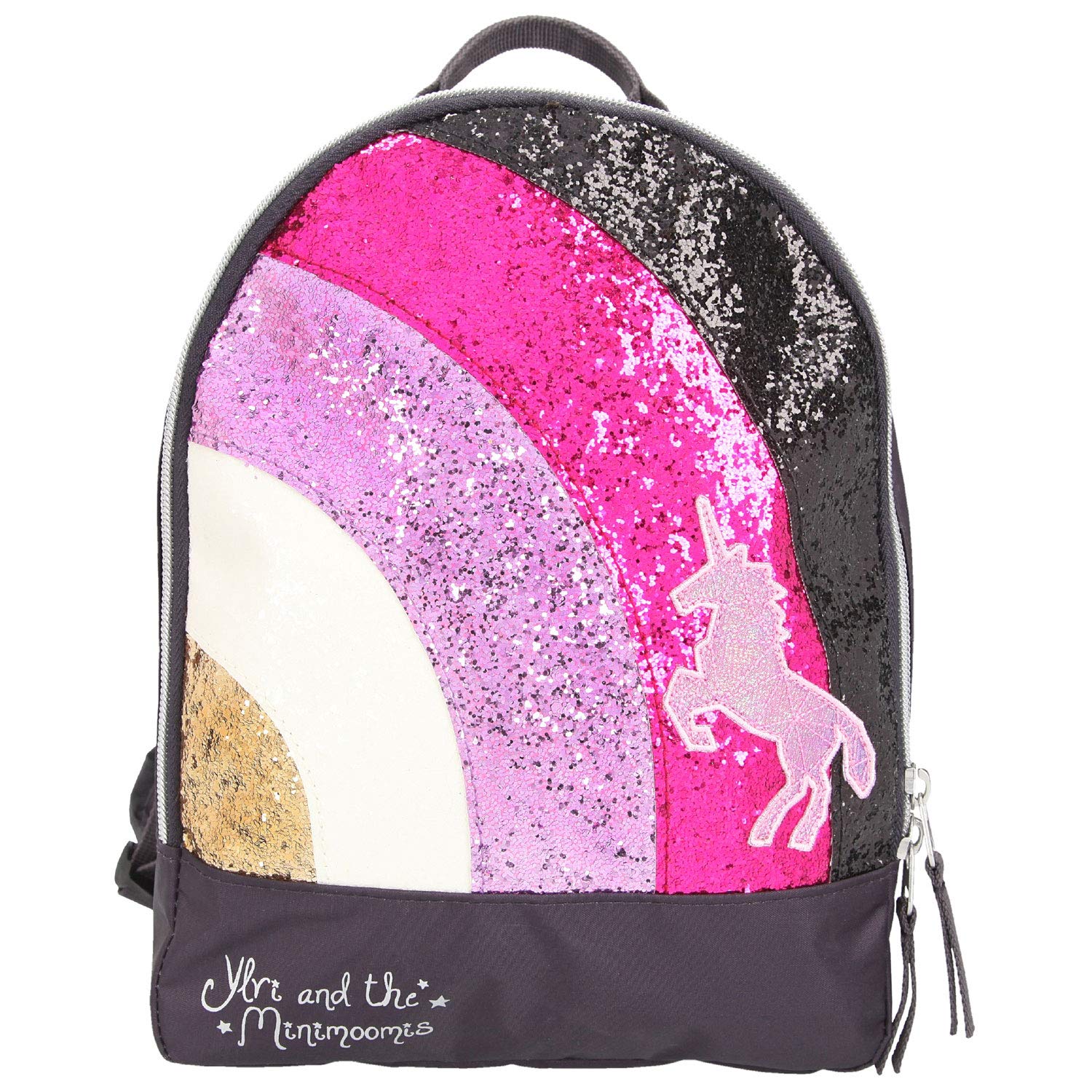 Depesche 10510 Backpack with Glitter Ylvi and the Minimoomis Anthracite 10 x 22 x 27.5 cm