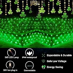 OYCBUZO 360LED Green Net Lights Outdoor, 21ft x 5ft