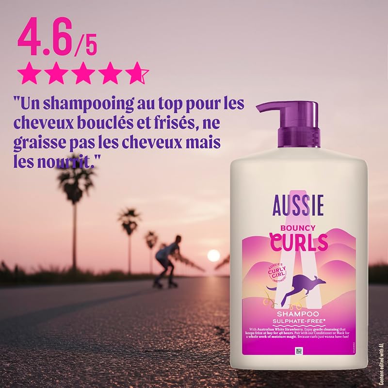 Bouncy Curls Shampoing Cheveux Bouclés Sans Sulfates 1000ml — photo 5 sur 8