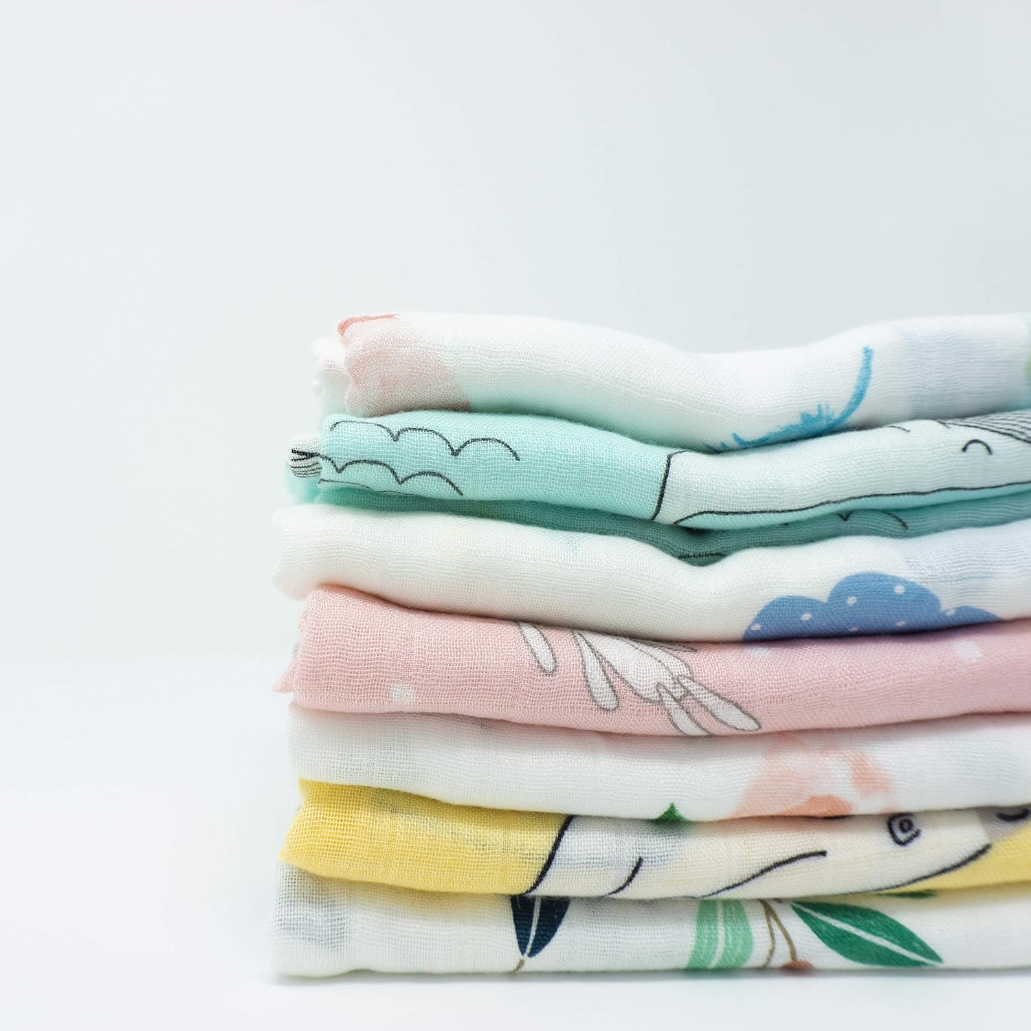 La Chambre De Bebe Tiny Alpaga Lot De 7 Langes Carres En Mousseline De Bambou 60 X 60 Cm Bebe Puericulture Pvk Co In