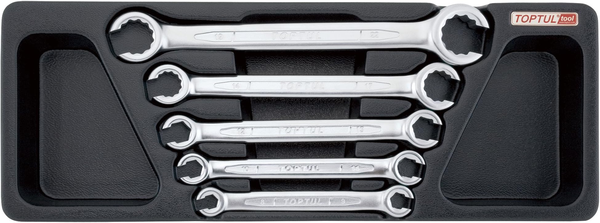 Flare nut 5pc wrench set, Metric (Chrome Finish)
