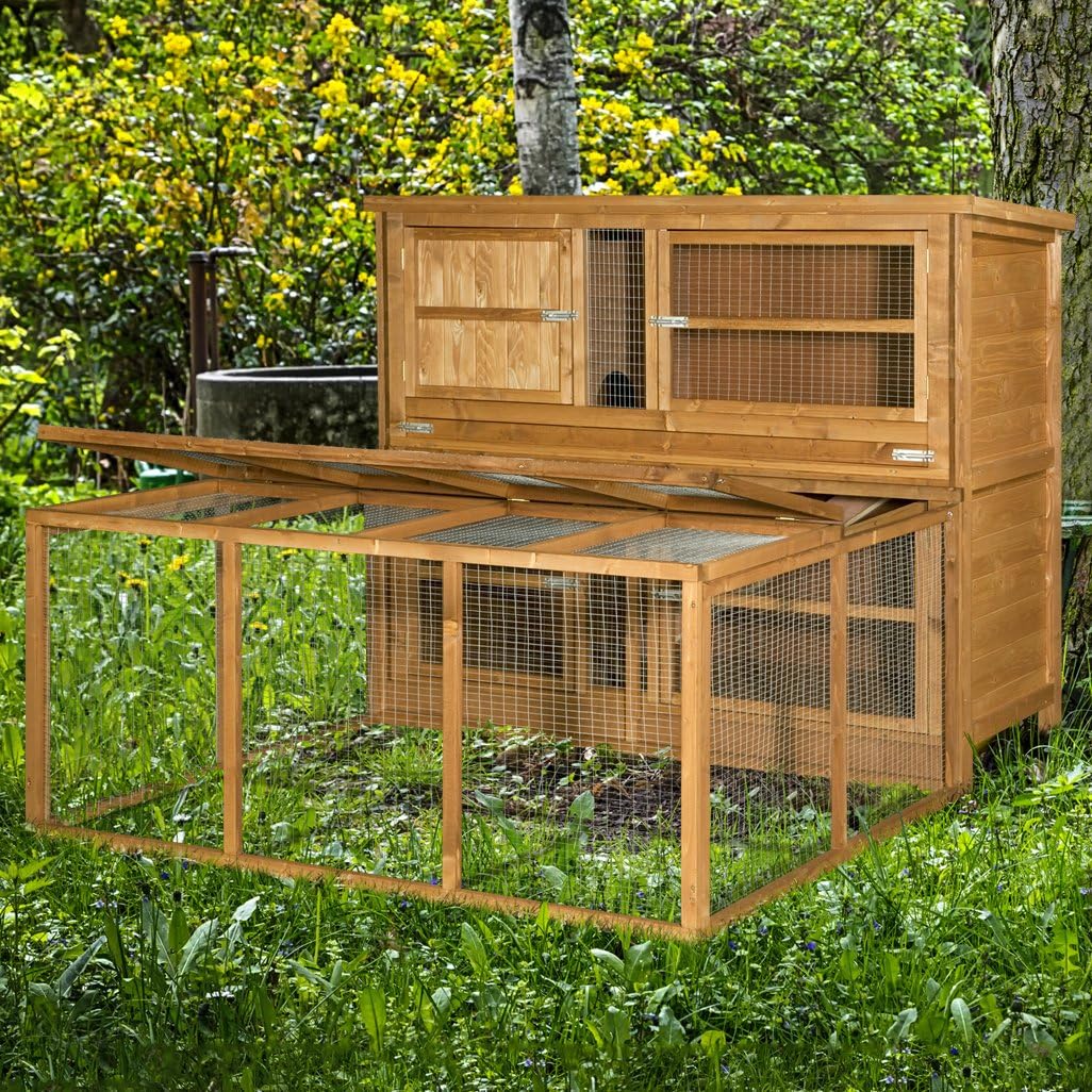 4ft chartwell double luxury rabbit hutch