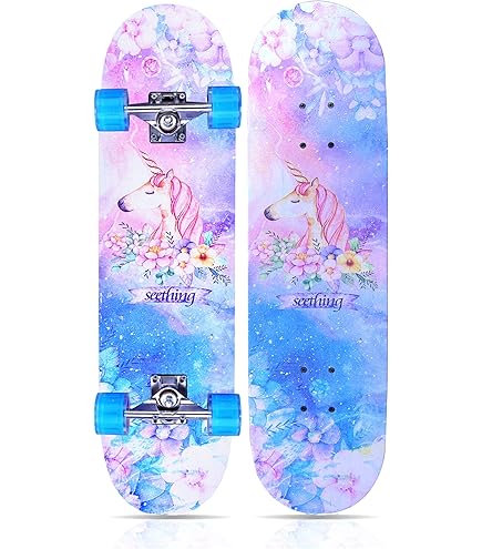 Anime Skateboards for Girls，Pink Complete Standard