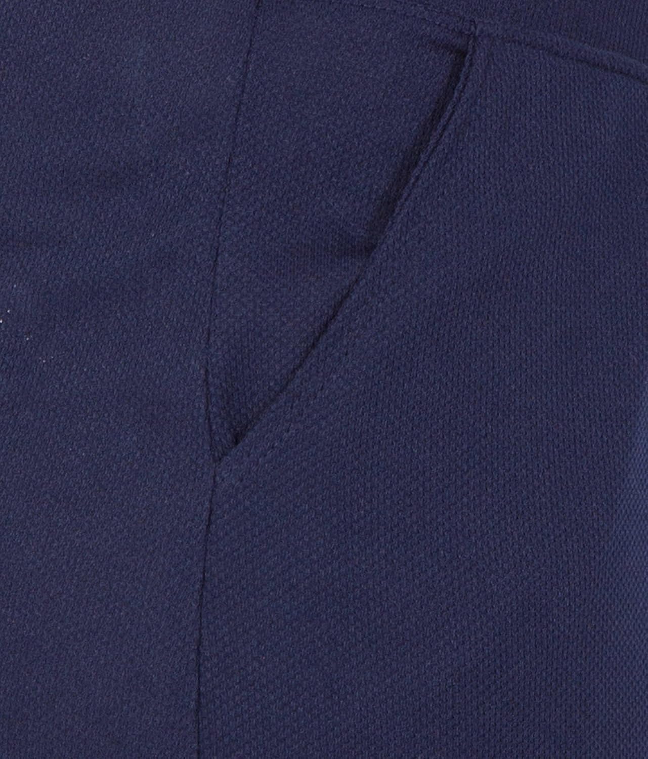 american-elm women's navy blue printed trackpant