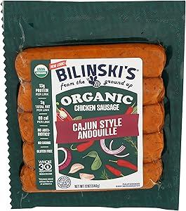 Bilinski, Organic Spicy Cajun Chicken Sausage, 12 Ounce