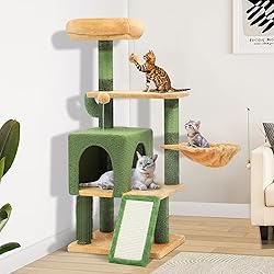 YITAHOME 44.5in Tall Cactus Cat Tree Tower with