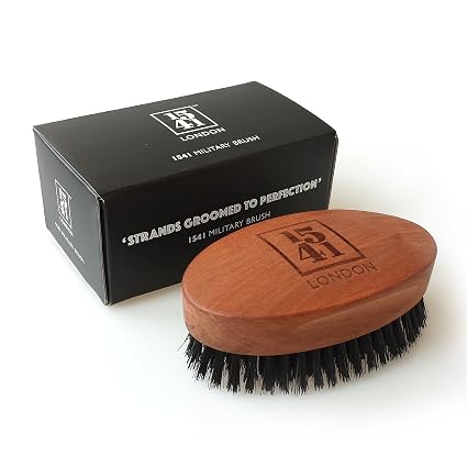 1541 London Military Hair Brush With Pure Black Bristle (711274808130)