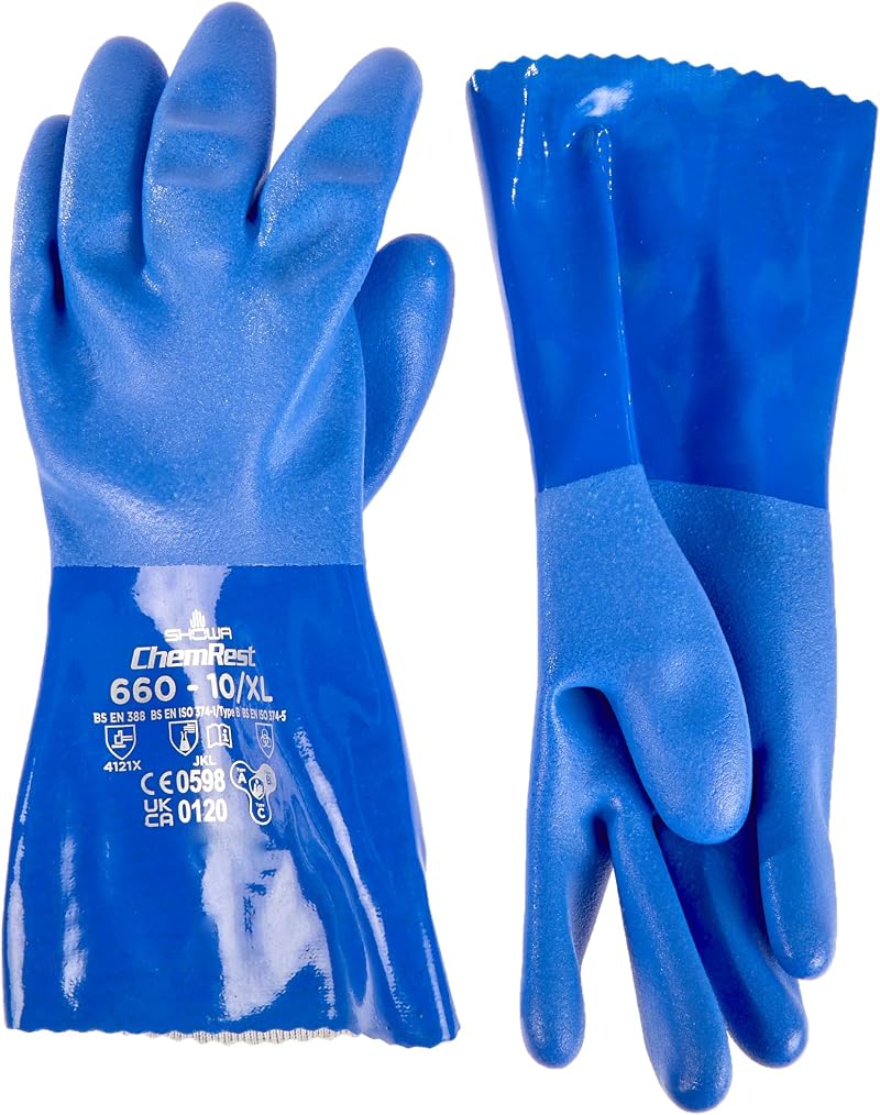 Showa 660 Waterproof Oil Resistant Gauntlets 10 Extra Large 1 Pair